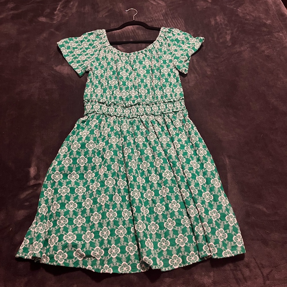 NWT Green Boden Flare Mini Dress
